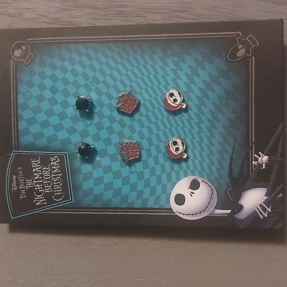 Disney The Nightmare Before Christmas Pierced Stud Earrings Set